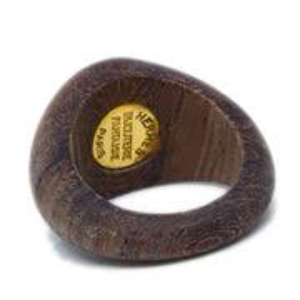 Hermes Bijouterie Fantaisie Wood Ring Brown - Picture 3 of 7